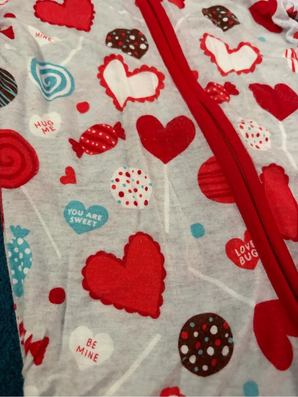 Little Sleepies Conversation Hearts Print Onesie